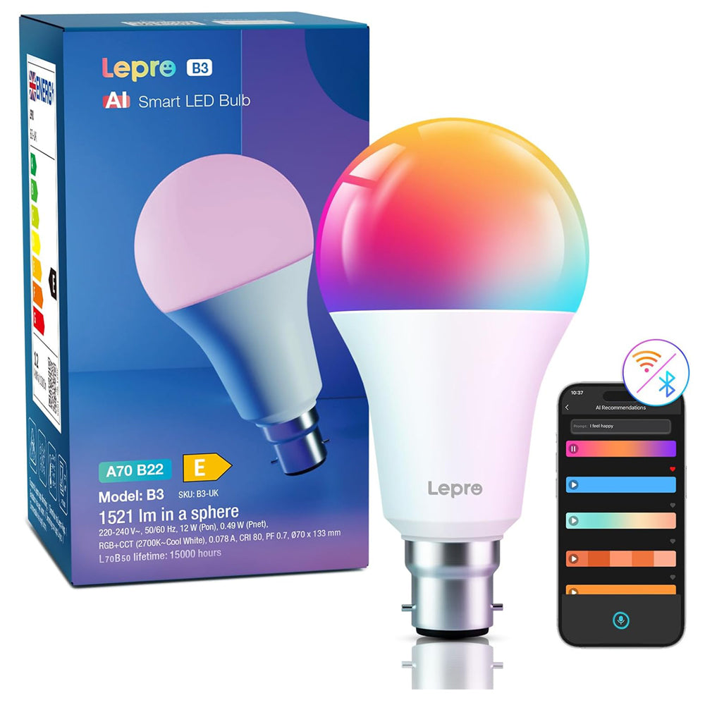 Lepro B22 AI Smart RGB Bulb 12W 1521LM
