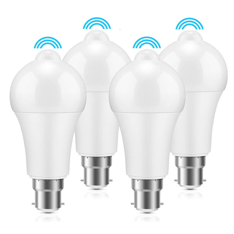 ONJIE PIR Motion Sensor LED Bulb 12W B22 Cool White 6000K 4 Pack