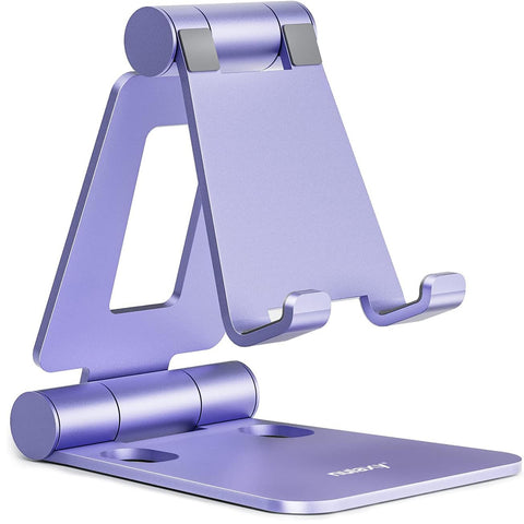 Nulaxy Adjustable Foldable Phone Stand for Desk – Purple