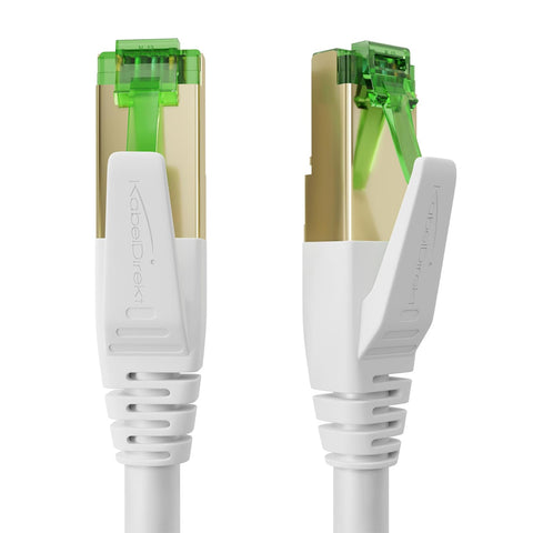 KabelDirekt – Cat 7 Network Cable – 30m – 10 Gigabit LAN Cord & Ethernet Cable – Available in 0.25-30m (suitable for high-speed networks, PC, gaming, switch, router and modem, RJ45 – white)
