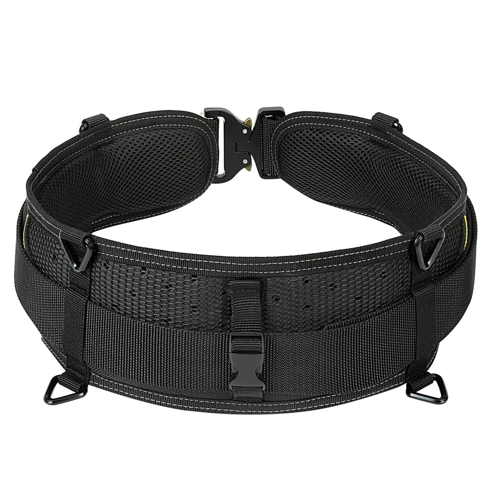 Padded 36'' Tool Belt for Men, Adjustable Work Belt with Heavy Duty Buckle Back Support for Carpenters, Electricians & Gardeners