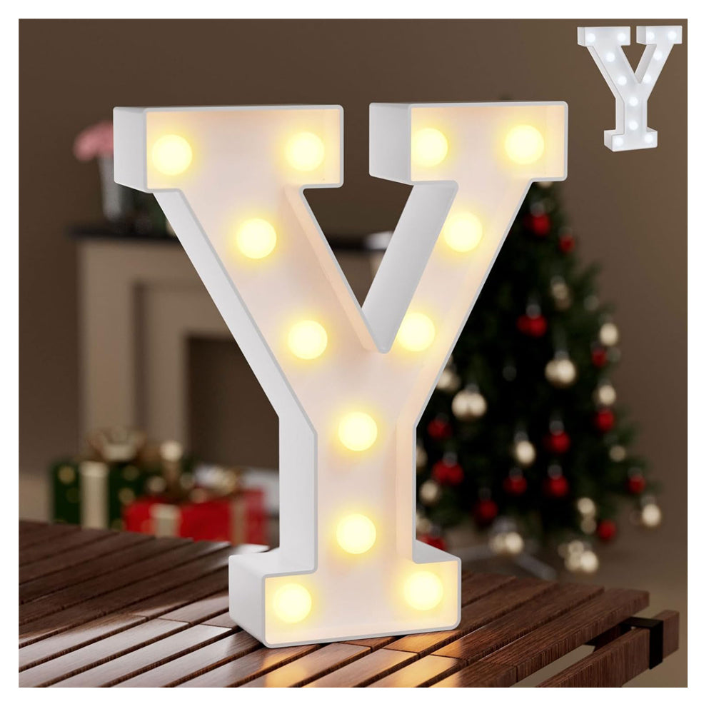 LED Light Up Marquee Letter Y – Cool & Warm White