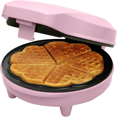 Heart Waffle Maker – Non-Stick Plates, 700W – Pink Alloy Steel Waffle Iron for Perfect Breakfast Treats
