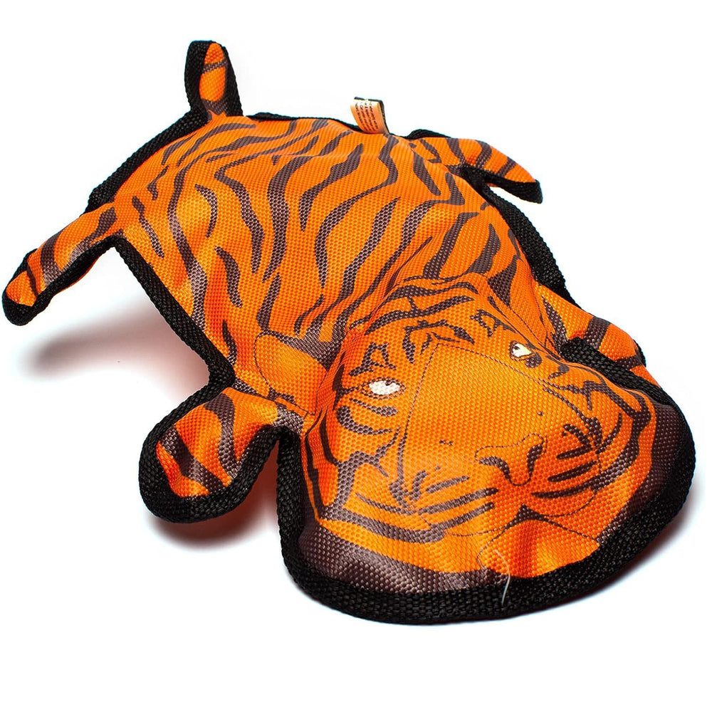 Seriously Strong Plush Tiger Dog Toy