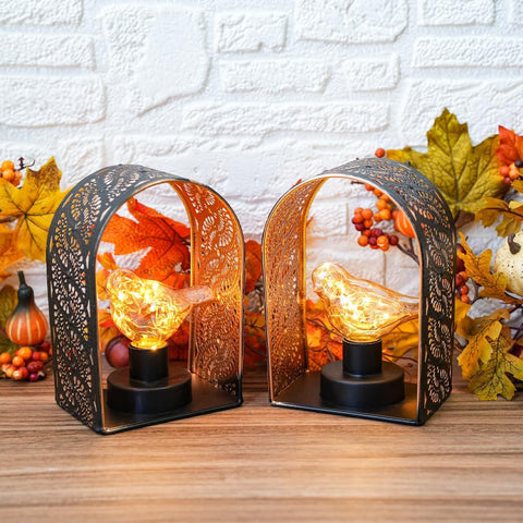Battery Operated Bird Cage Wall Sconce Set of 2