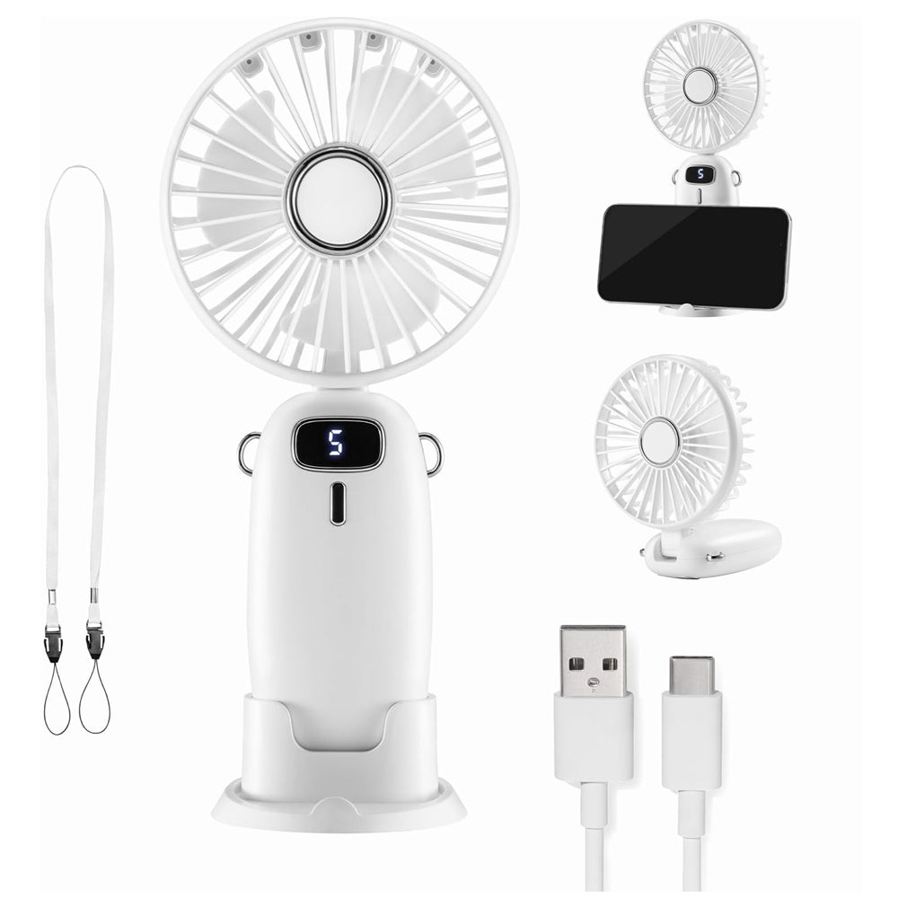 VonHaus Handheld Mini Fan – USB Rechargeable, 5 Speeds