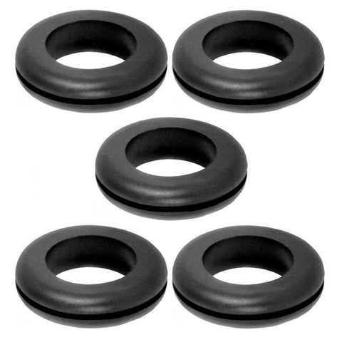 cyclingcolors 5X passe fil Caoutchouc 5 x Rubber Wire Loops, Black, D1 = 9 x d =6 x H1 = 1.5 mm