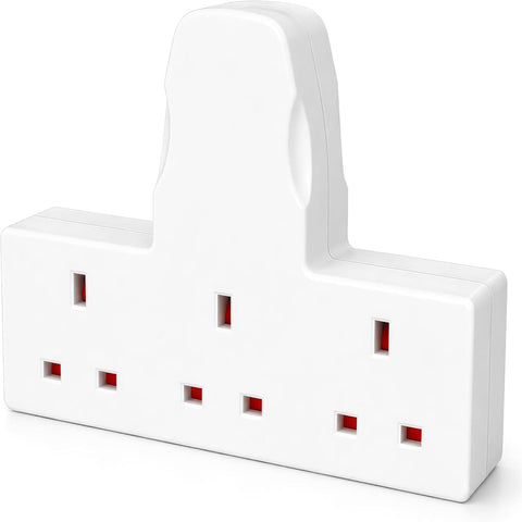 13A 3 Gang UK 3-Pin Power Adapter Multi Plug Socket Extender, Compact Cable-Free Design, BS 1363-3 Certified for Home, Kitchen & Office Use