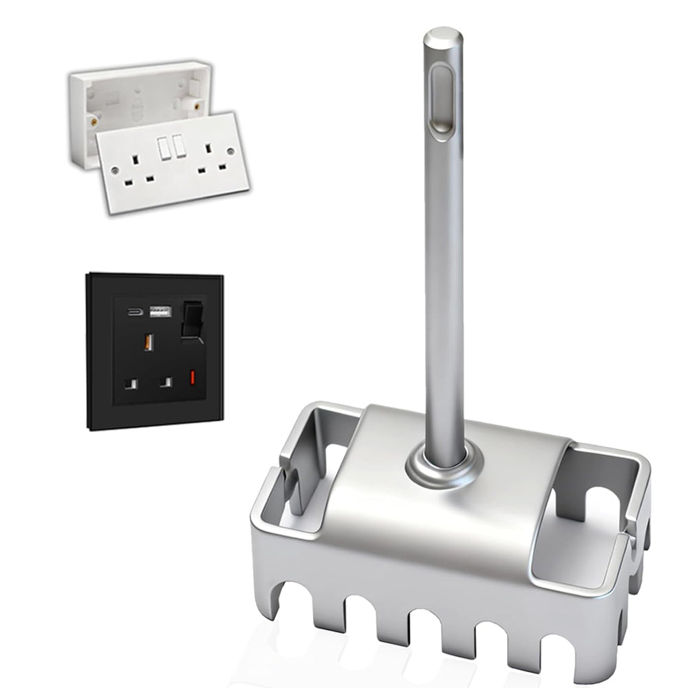 1 PCS Square Hole Cutter for Electrical Box (19.0×8.6×4.5 cm), Concrete High-Strength SDS Plus Square Hole Punch, Hole Bit Applicable to Brick, Concrete, Cement