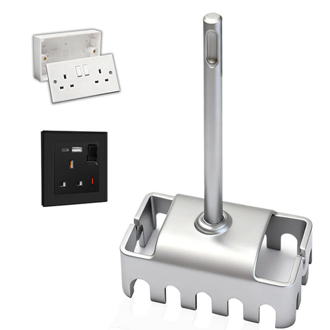 1 PCS Square Hole Cutter for Electrical Box (19.0×8.6×4.5 cm), Concrete High-Strength SDS Plus Square Hole Punch, Hole Bit Applicable to Brick, Concrete, Cement