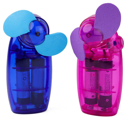 Mini Portable Handheld Fan Pack of 2 Battery Powered