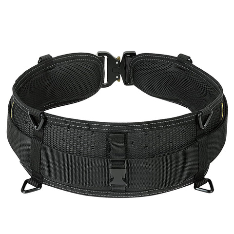 Padded 33'' Tool Belt for Men, Adjustable Work Belt with Heavy Duty Buckle Back Support for Carpenters, Electricians & Gardeners