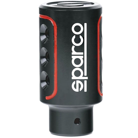 Sparco Lazio Black/Red Manual Gear Shift Knob – Universal Fit
