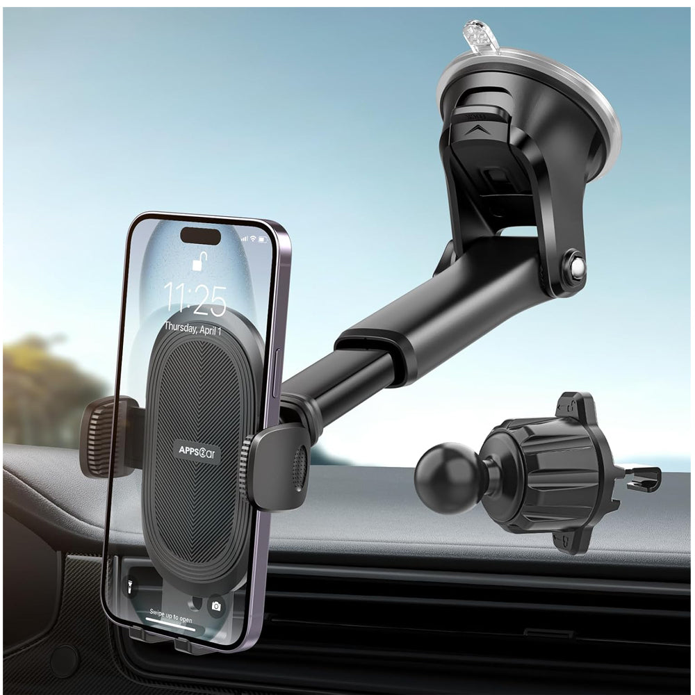 APPS2Car Car Phone Holder Dashboard and Windscreen Mount