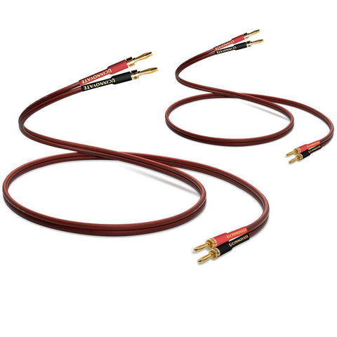 Speaker Wire Cable with Banana Plug, 2 Pack High-end Pure Copper 1.5m Gold-Plated Banana Tip Plugs Male to Male 600 Strand Speaker Cable Audio HIFI System 4.9FT