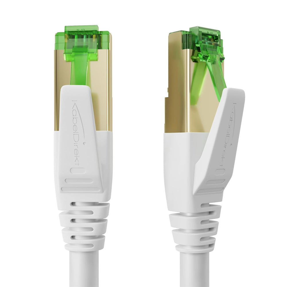 KabelDirekt – Cat 7 Network Cable – 25m – 10 Gigabit LAN Cord & Ethernet Cable – Available in 0.25-30m (suitable for high-speed networks, PC, gaming, switch, router and modem, RJ45 – white)