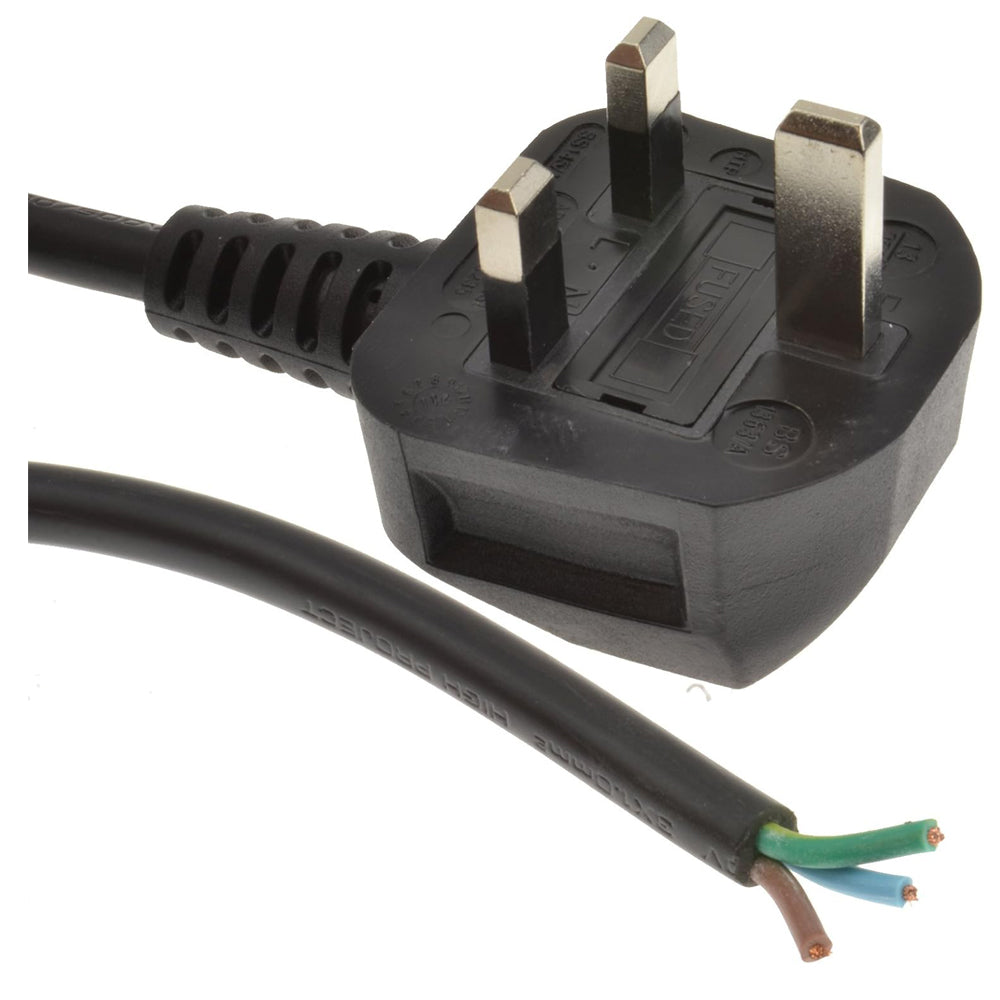 kenable 13A UK Plug to Bare End Power Cable 2m