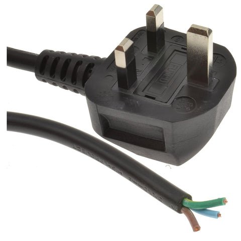 kenable 13A UK Plug to Bare End Power Cable 2m