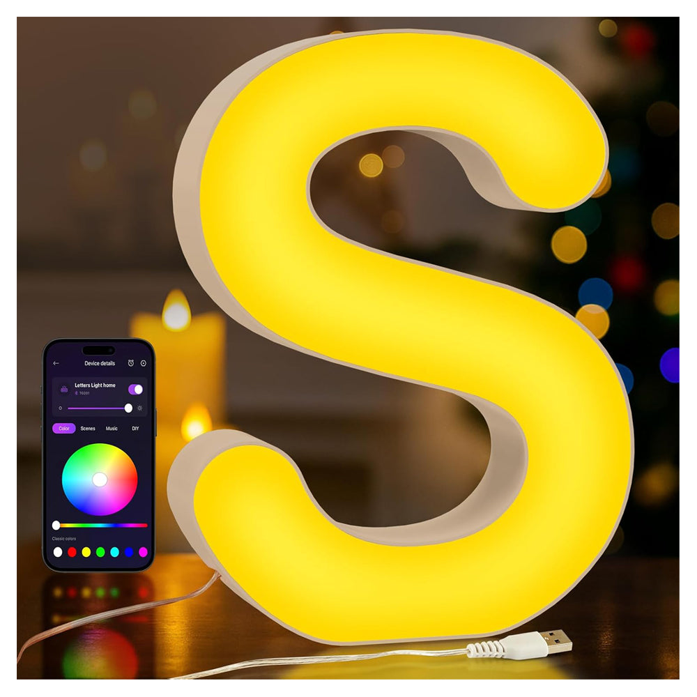LED Letter S USB Colour Changing Night Light