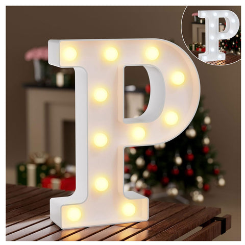LED Light Up Marquee Letter P Sign