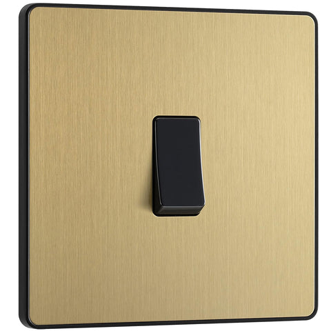 2 Way Screwless Satin Brass Light Switch
