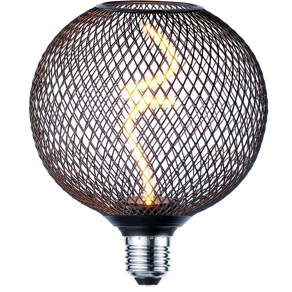 LED Dimmable E27 Edison Globe Bulb 5W 1800K Metal Cage