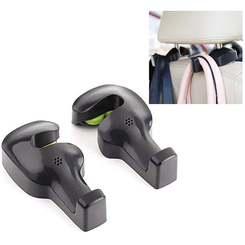 IPELY Car Headrest Hooks – 2 Pack Black