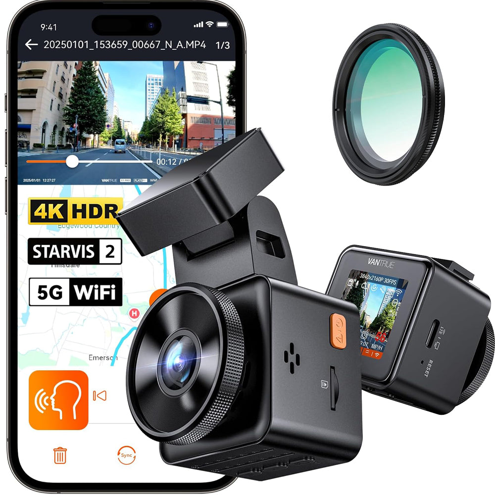 VANTRUE E1 Pro 4K HDR Dash Cam with WiFi and GPS