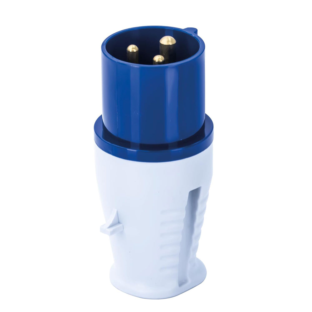Status 3Pin Weatherproof Connector Plug, 3Pin Blue Industrial Plug, 16amp, Perfect for Camping Caravan, Motorhome, IP44, for Construction Sites, Campervan, 16AP1PK10