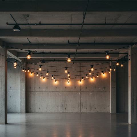 Festoon Lights 48FT Outdoor Waterproof 15 LED Filament Bulbs