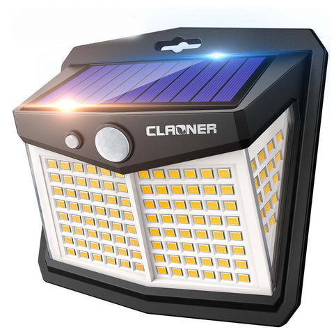 Warm Lighting Solar Wall Lights PIR Motion Sensor Outdoor Garden Lamp