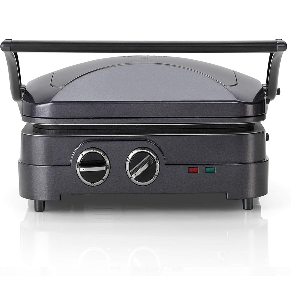 Grill & Griddle – Sandwich Toaster, Panini Press & Contact Grill – Non-Stick Removable Plates, Dishwasher Safe Health Grill, Less Oil – Midnight Grey