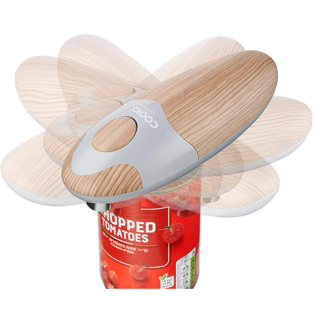 Cooks Professional Electric Can Opener – Nordic Grey, Cordless One-Touch