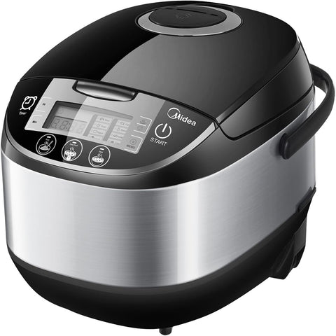 Midea 10 Cup Rice Cooker with Steamer 5L – Black