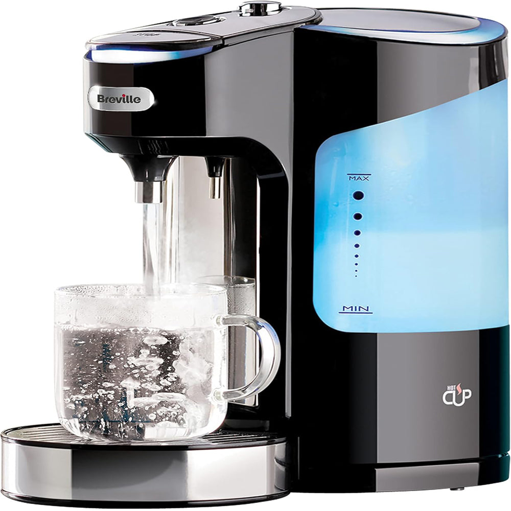 Breville HotCup Hot Water Dispenser 2.0L – 3kW Fast Boil, Variable Dispense, Energy Efficient, Gloss Black [VKJ318]