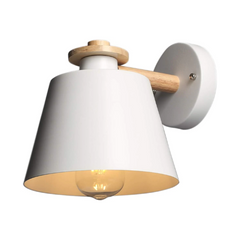Elegant white wall lamp providing task lighting 
