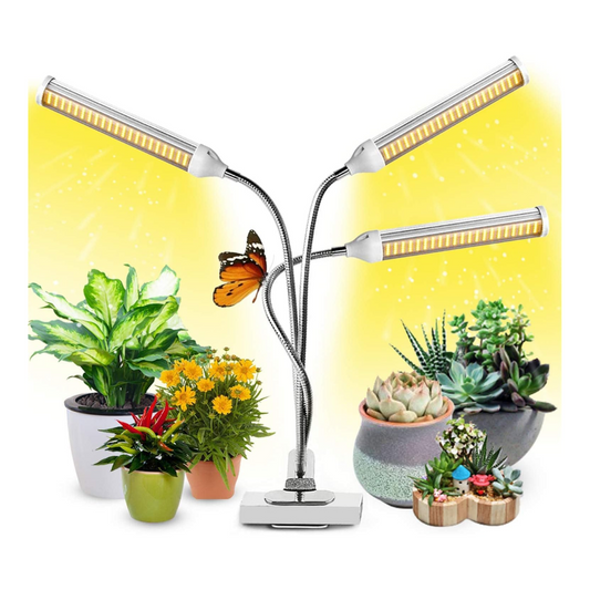 LED Plant Grow Light, Full Spectrum Grow Lights for Indoor Plants, 315 LEDs Upgrade Sunlike Growing Light for Seedlings, with 3 Heads & 5 Brightness Levels & Timer