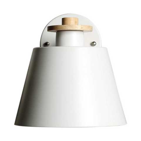 Elegant white-painted lampshade providing a warm and inviting glow