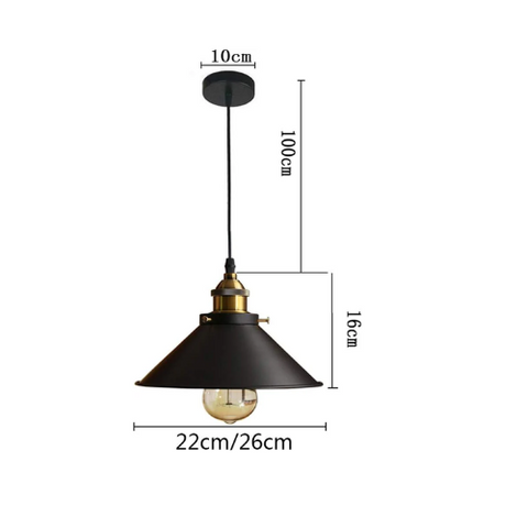 Matte black pendant light shade for ceiling fixtures

