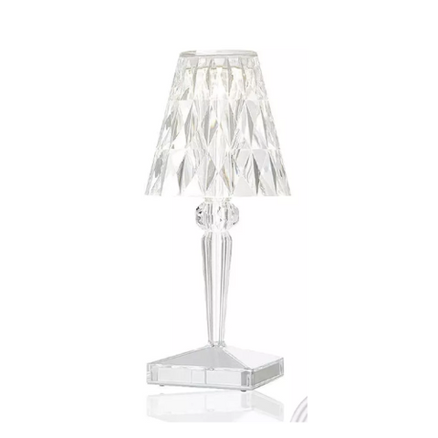 Rose-cut crystal lamp used as nightlight



