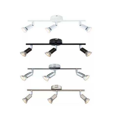 Sleek 3-Way GU10 Light Fitting for UK Homes

