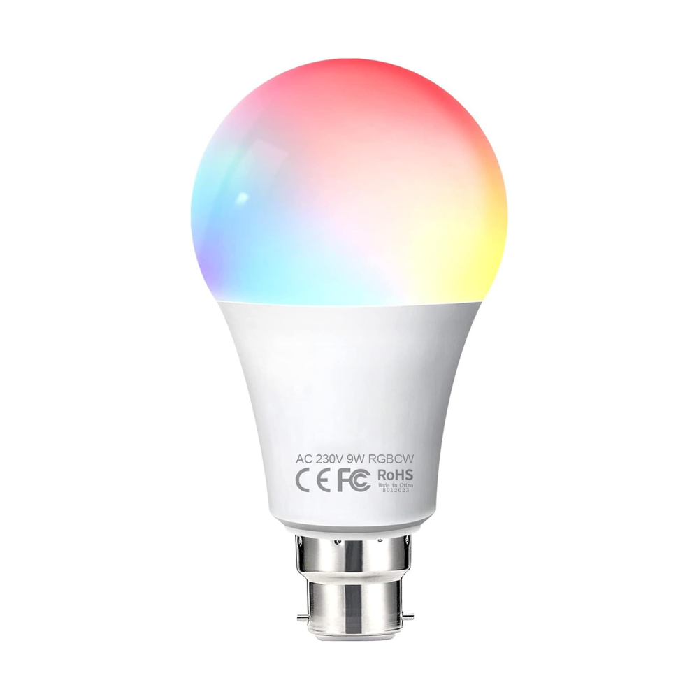 Smart Bulbs Alexa Light Bulb B22 Bayonet, Fitop Dimmable White and Colour Changing Light Bulb, 10W 1000LM=90W RGBCW LED Compatible with Alexa/Google Home/Siri, 2200K-6500K, No Hub Required