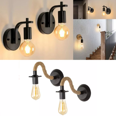 Black industrial wall light set UK
