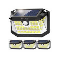 Solar Lights Outdoor, 188 LED Solar Security Lights Outdoor Motion Sensor with 3 Modes, 270ºWide Angle IP65 Waterproof PIR Solar Powered Wall Lights Outside for Garden Fence Door Yard Garage