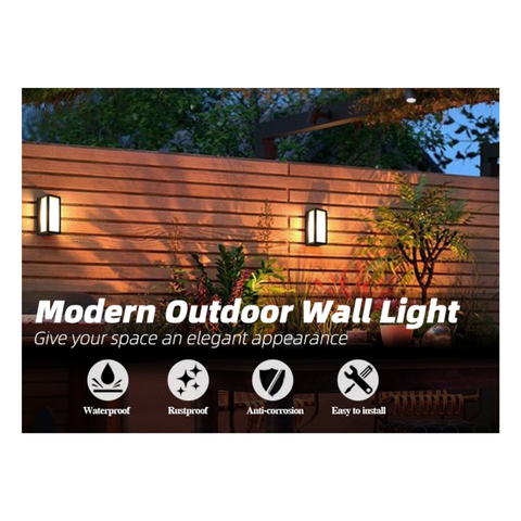 Energy-saving outdoor wall sconce, compatible with LED bulbs for lower energy consumption