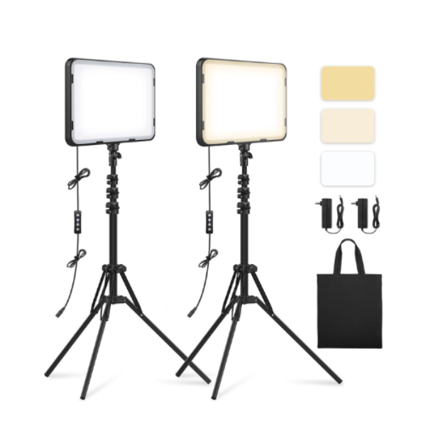 Pack of 2 LED Square Light with 36″ Tripod Stand In UK - Shop Now!