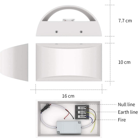 Up and down wall lamp white


