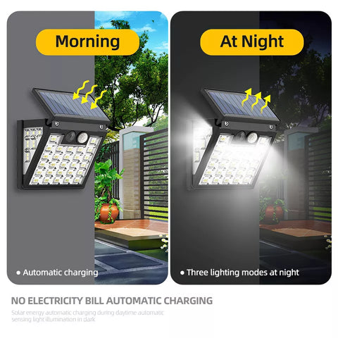 PIR motion sensor outdoor wall light illuminated

