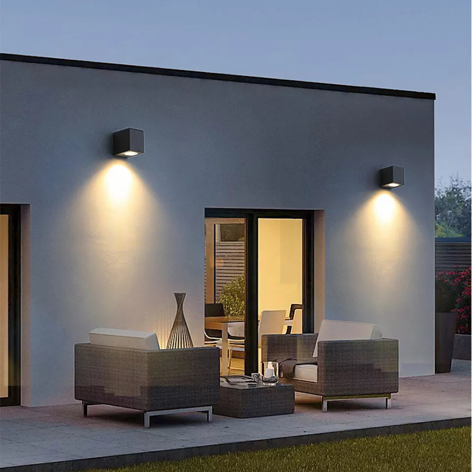Upgrade your space with Outdoor Wall Lights in UK - 3000K Warm White LED, IP65 waterproof, modern square design perfect for any room or outdoor area.