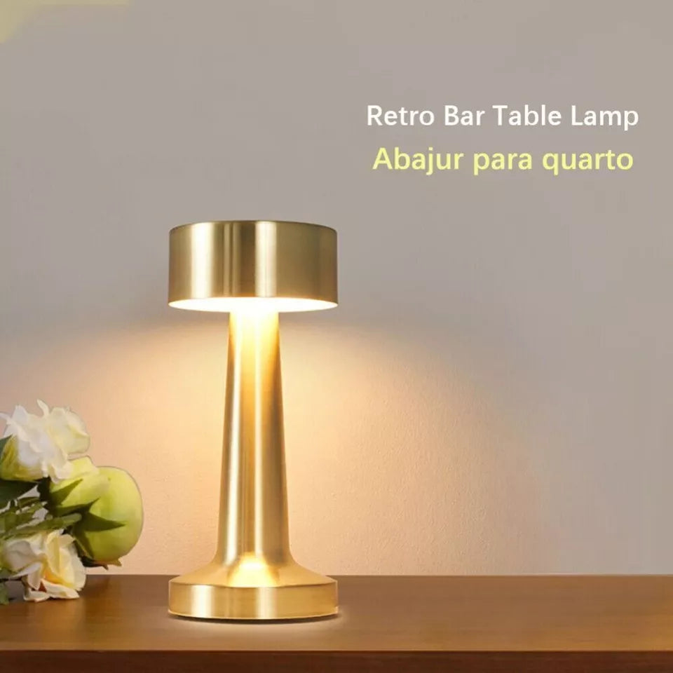 Usb charging iron table lamp, three level dimming, bar restaurant coffee shop led table lamp, bedroom dimming led night light
